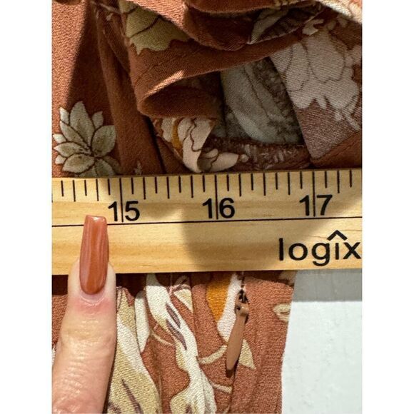 Spell & The Gypsy Collective Rosa Garden Party Midi Dress in Camel Size Medium - Picture 7 of 16